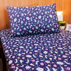 Jogo de Lençol 2 Peças Portallar Monstrinhos (1 Fronha e 1 Lençol)