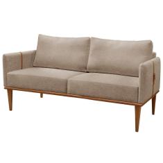 Sofá Namoradeira Milla Luxo Castellar Móbile Linho Bege Linho Bege