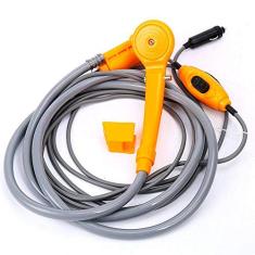 Globalmix Chuveiro Ducha Portátil Camping Elétrica 12V acendedor carro GHS12V, Laranja