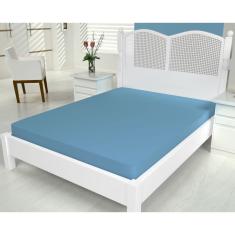 Lençol Micropercal King 01 Peça Azul Claro