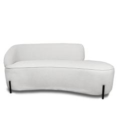 Sofá 3 Lugares Orgânico 180cm Pé Ferro Pto Morgan Bouclê L01 - D`rossi Cor Cinza