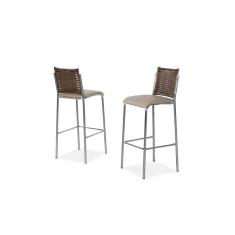 Banquetas 2Un Titanium Junco Cromado