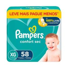 Fralda Pampers Confort Sec Super XG 58 unidades