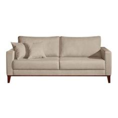 Sofá 3 lugares Kivik Linho Liso Bege - Keva