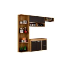 Cozinha Completa Esmeralda Salleto Carvalho/Grafite