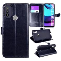 Capa Capinha Carteira Para Motorola E20 Preta - R&M ACESSORIOS