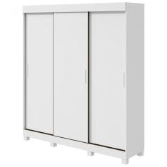 Guarda Roupa Saion 3 Portas Sem Espelho Com Pés Branco