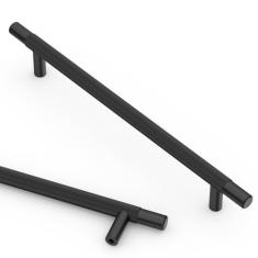 Asidrama Pacote com 10 puxadores de armário de cozinha preto fosco de 254 mm, puxadores de armário de cozinha para puxadores de gaveta de armário