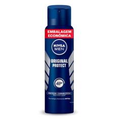 NIVEA MEN Desodorante Antitranspirante Aerossol Original Protect 200ml - Proteção eficaz de 48 horas contra suor e mau odor, desenvolvido especialmente para prevenir irritações na pele