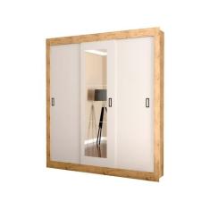 Guarda-roupa Casal com Espelho 3 Portas de Correr Araplac Melissa Glas