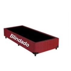 Base Box Solteiro Blindado Suede Vermelho - Imperium do Sono