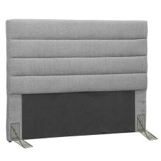 Cabeceira Casal King 195Cm Greta Linho Cinza - D'Monegatto