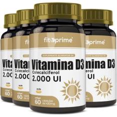 Kit 4 Vitamina D3 2000Ui Colecalciferol 60 Cápsulas Fitoprim - Fitopri