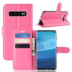 Capa para Samsung S10, carteira flip de couro PU premium com compartimento para cartão, suporte e fecho magnético [capa interior à prova de choque de TPU] Compatível com Samsung S10