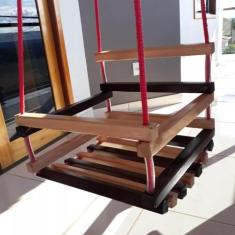 Balanço Infantil Para Criança Até 12 Anos Em Madeira Maciça - Móveis S