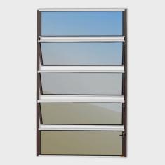 Janela de Alumínio Basculante 100x40cm Vidro Espelhado Master Brimak