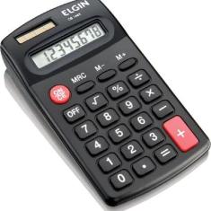 Calculadora De Bolso Solar E Pilha - Blister Cb1485 Preta