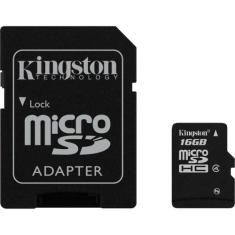 Cartão De Memória Micro Sd 16Gb Kingston