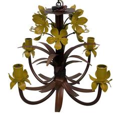 Pendente Luminaria Decorativa com Tulipas de Ferro Iluminação de Quarto