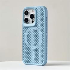 Capa magnética de malha de dissipação de calor para iPhone 15Pro Max 14 13 12 Pro Max Cooling respirável capa de carregamento sem fio, T3, para iPhone 12 Pro