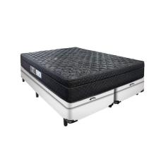 Cama Box Arezzo Black Baú Queen Molas Ensacadas Portobel