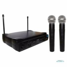 Microfone Duplo S/ Fio Uhf Wireless Profissional Le 906 - LELONG
