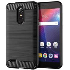 NEKOYA Capa LG Xpression Plus, LG Xpression Plus capa com [gel de sílica de fibra de carbono] [anti-impressão digital][mão antiderrapante] estojo anti-arranhões para Case Cover LG Xpression Plus