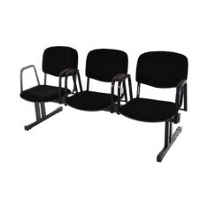 Cadeira Em Longarina Para Auditórios Linha Hotel Preto