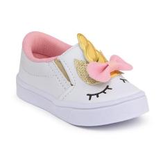 Tênis Infantil feminino Iate Baby Casual Unicórnio calce fácil menina 