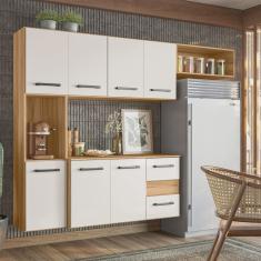 Cozinha Compacta Suspensa 7 Portas 2 Gavetas Juliete