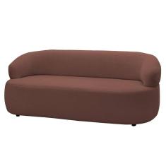 Sofá 2 Lugares Living Orgânico Sala De Estar 140cm Conka F05 Veludo Chocolate - Mpozenato