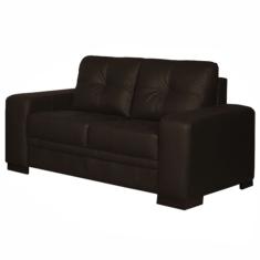Sofá 2 Lugares 170cm Milano Couro Marrom Fosco Gran Belo