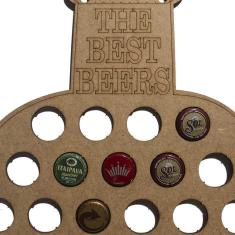 Quadro Decorativo Porta Tampinhas Mdf Garrafa 25x50 D´rossi