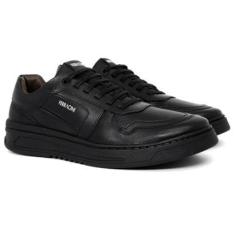 Tênis Sneaker Ferracini 24h Quest Couro com Cadarço Confortável Arredondado 9753-617-Masculino
