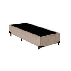 Cama Box Blindado Solteiro HomeQueen Suede Bege 40x88x188