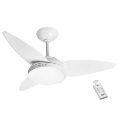 Ventilador Luz LED Kan Branco 220V 3 Pás e Controle Remoto - CASAH, 22