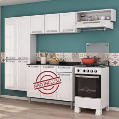 Cozinha Compacta Rose em aço 7 Portas Branco - Itatiaia