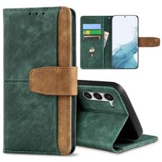 GANGANPRO Coldre de couro para celular de negócios para Samsung Galaxy S24 Plus, capa flip antiderrapante resistente a arranhões com suporte para cartão, capa carteira com suporte de 6,7 polegadas -