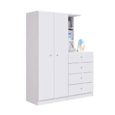 Guarda Roupas 2 Portas E Cômoda Montessoriano Branco