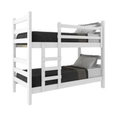 Beliche Madeira Maciça - vira 2 Camas - com Colchões Inclusos Dubai Mu