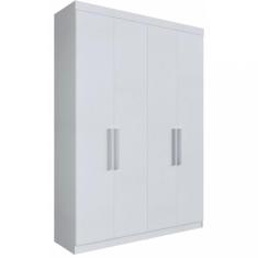 Guarda-Roupa Solteiro 4 Portas Édez Lunar, Branco 155 cm