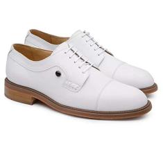 Sapato Social Couro Jacometti Scatamacchia Masculino Estilo Branco 38