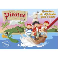 Livro - Piratas - Prancheta de atividades para colorir