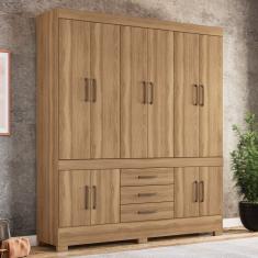 Guarda Roupa Casal Berlim 10 Portas 3 Gavetas MDP Amendola Demóbile