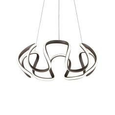 Lustre Pendente Nordecor Misa 2086 Marrom Led Bivolt