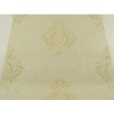 Papel de Parede - Bege com detalhes em Creme - Rolo com 10m x 53cm - LMS-PPD-W2010-4