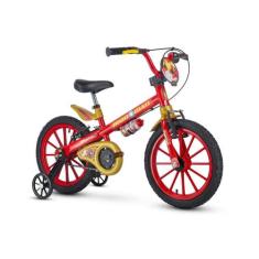 Bicicleta Homem De Ferro Aro 16 Nathor Com Rodinhas Infantil Menino