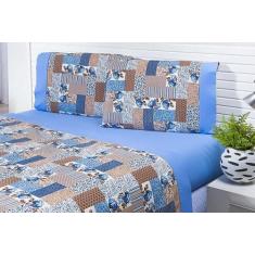 Jogo Lençol 4 Peças Cama Viúva Percal 180 Fios Estampado - Mtr Enxovai