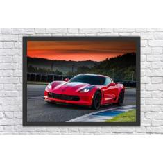 Quadro Decorativo Carros Corvette Salas Quartos Decorações Com Moldura