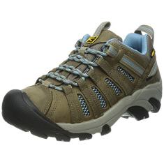 KEEN Voyageur feminino de altura baixa, respirável, Malhado/azul do Alasca, 39